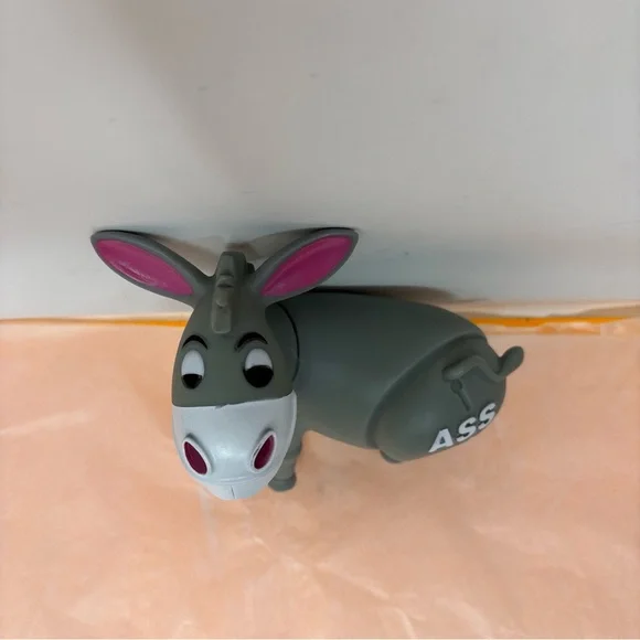 Gray Donkey Action Figure Toy with Pink Accents - Picture 2 of 14